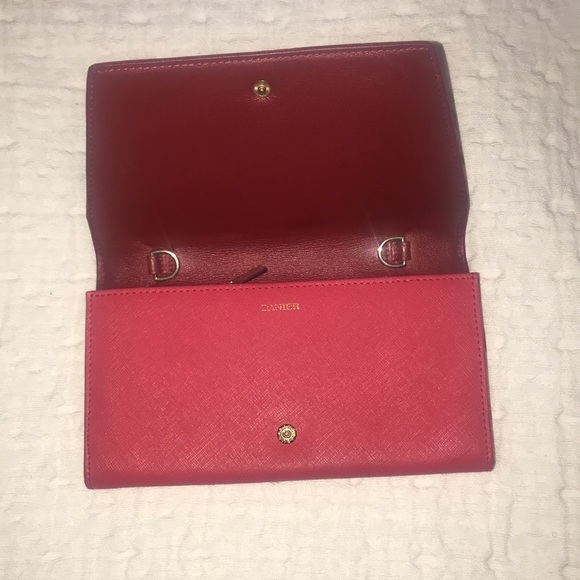 Authentic Red and pink Danier Leather wallet - Picture 3 of 5